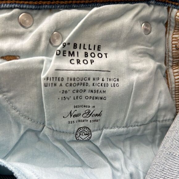 J. Crew 9” Billie Demi Boot Cut Jeans 27 - Picture 7 of 8